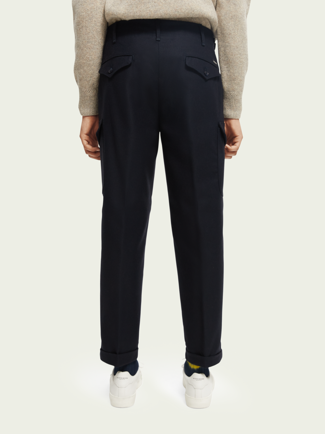 Wool-Blended Cargo Trousers | Scotch And Soda Outlet