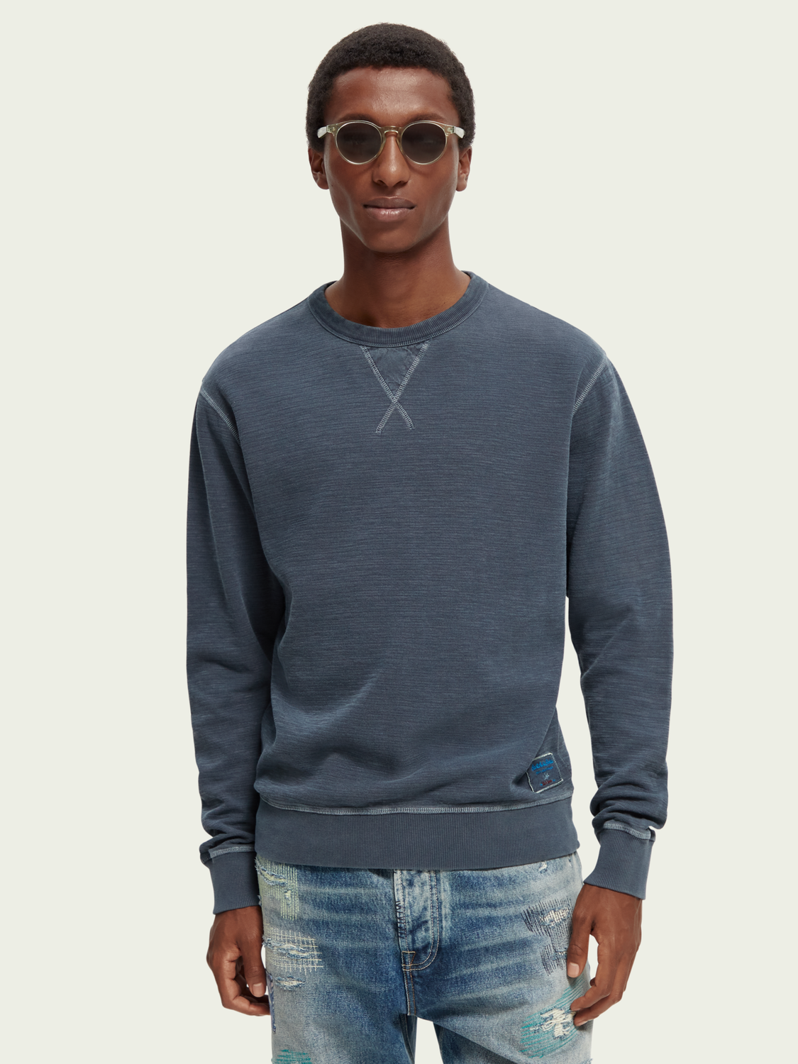 Structured Garment-Dyed Sweatshirt | Scotch And Soda Outlet