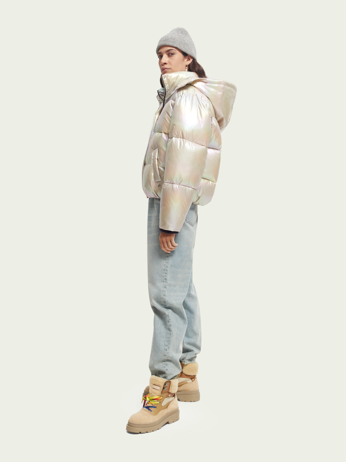 Water-Repellent Puffer Jacket With Removable Hood | scotch & soda outlet