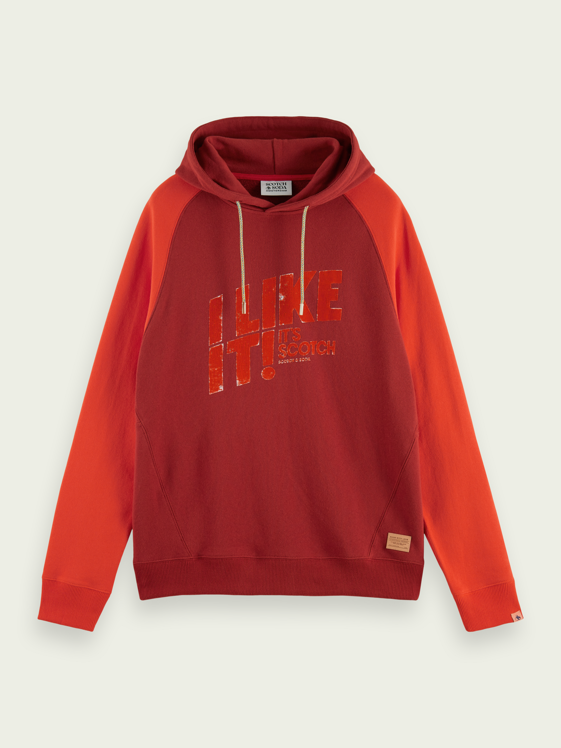 Graphic Raglan Sleeve Felpa Hoodie | Scotch And Soda Outlet
