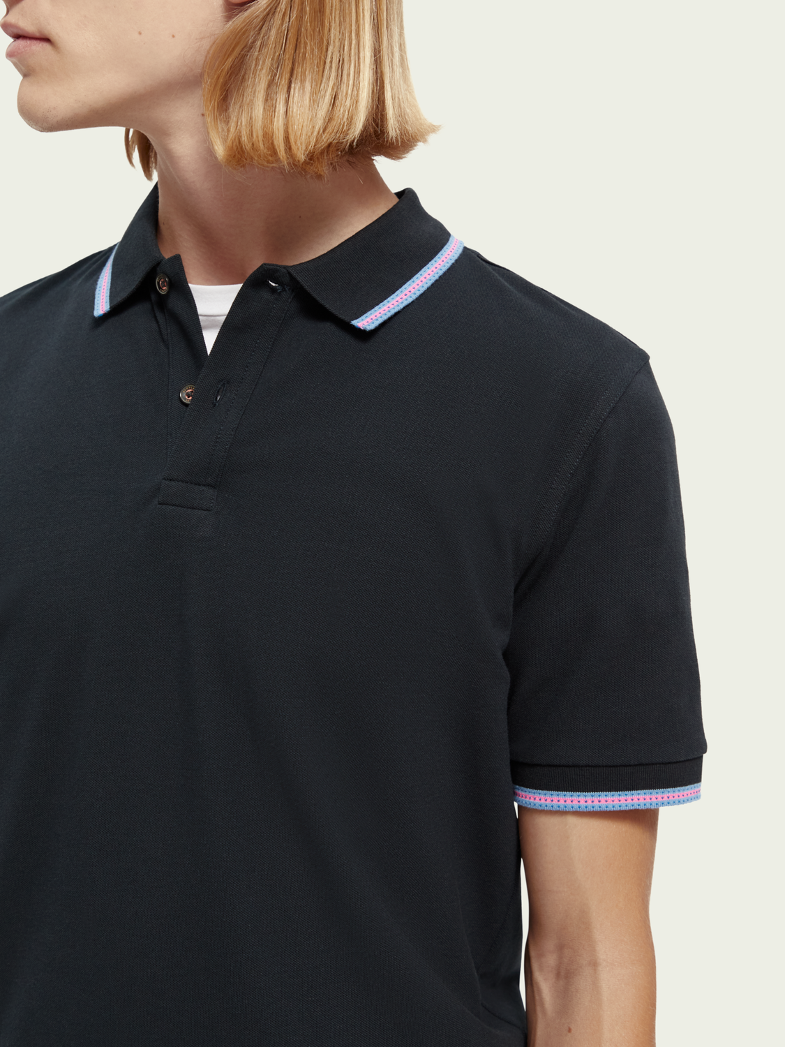 Organic Cotton Contrast-Tipped Pique Polo | Scotch And Soda Outlet
