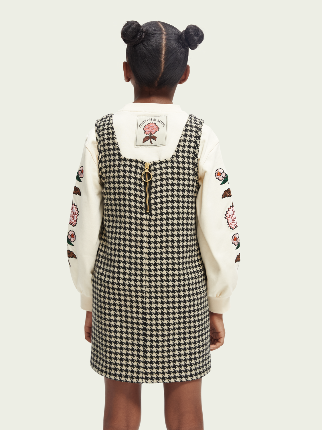 Scotch Soda Outlet | Yarn-Dyed Wool-Blended Houndstooth Mini Dress