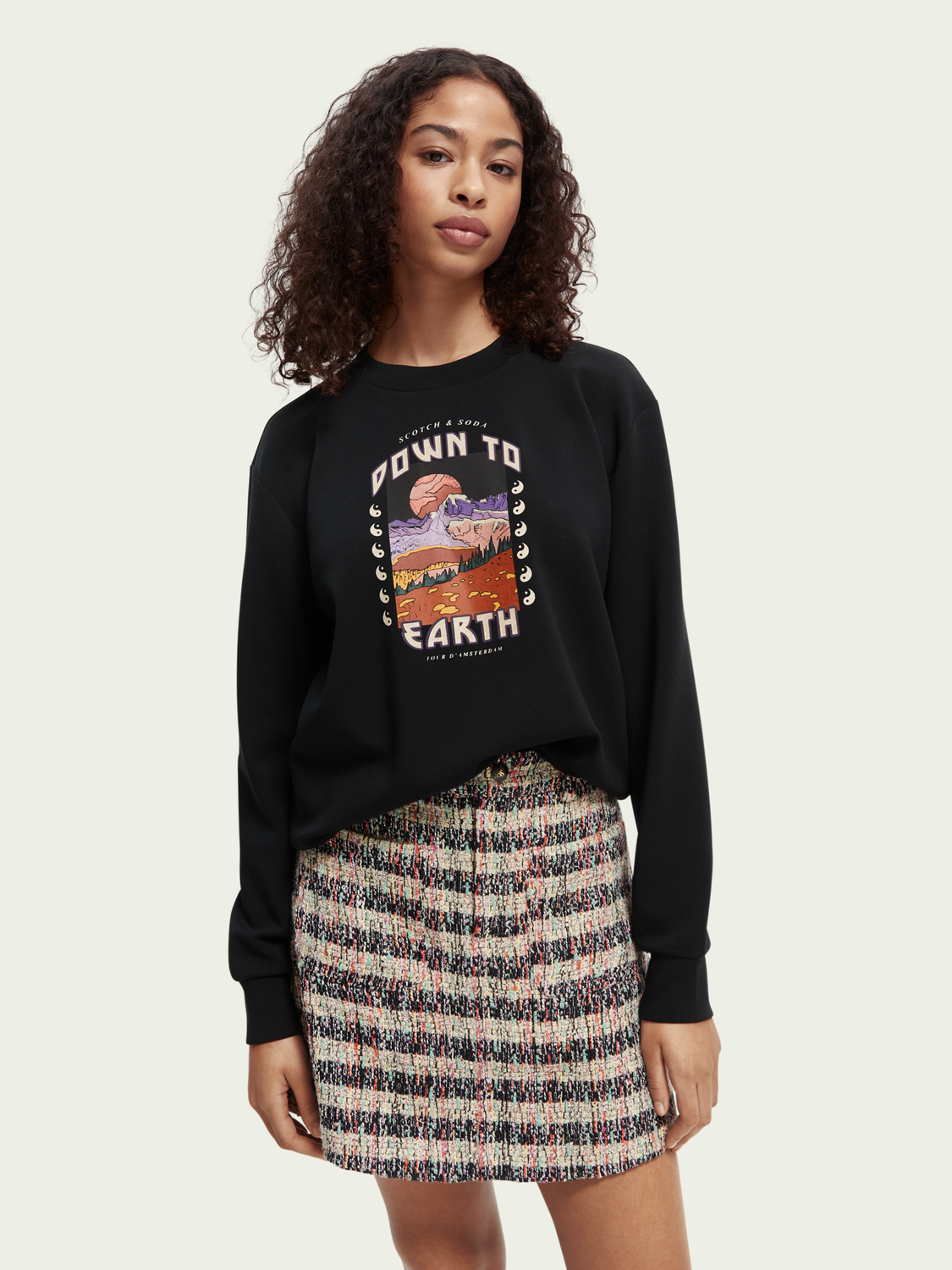 Relaxed-Fit Artwork Crewneck Sweatshirt | scotch & soda outlet