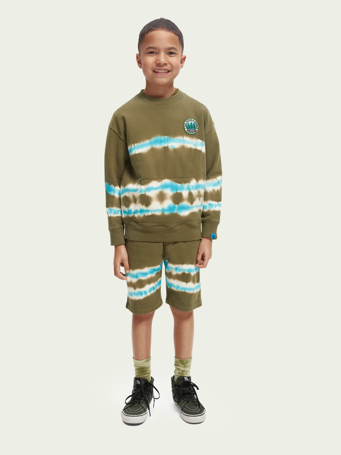 Scotch Soda Outlet | Cotton Tie-Dye Crewneck Sweatshirt