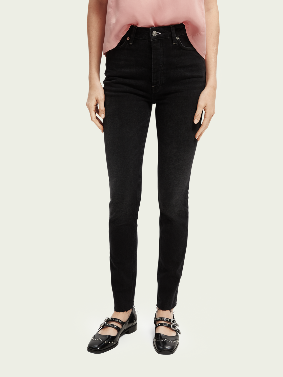 The Line High-Rise Skinny Fit Jeans | scotch & soda outlet