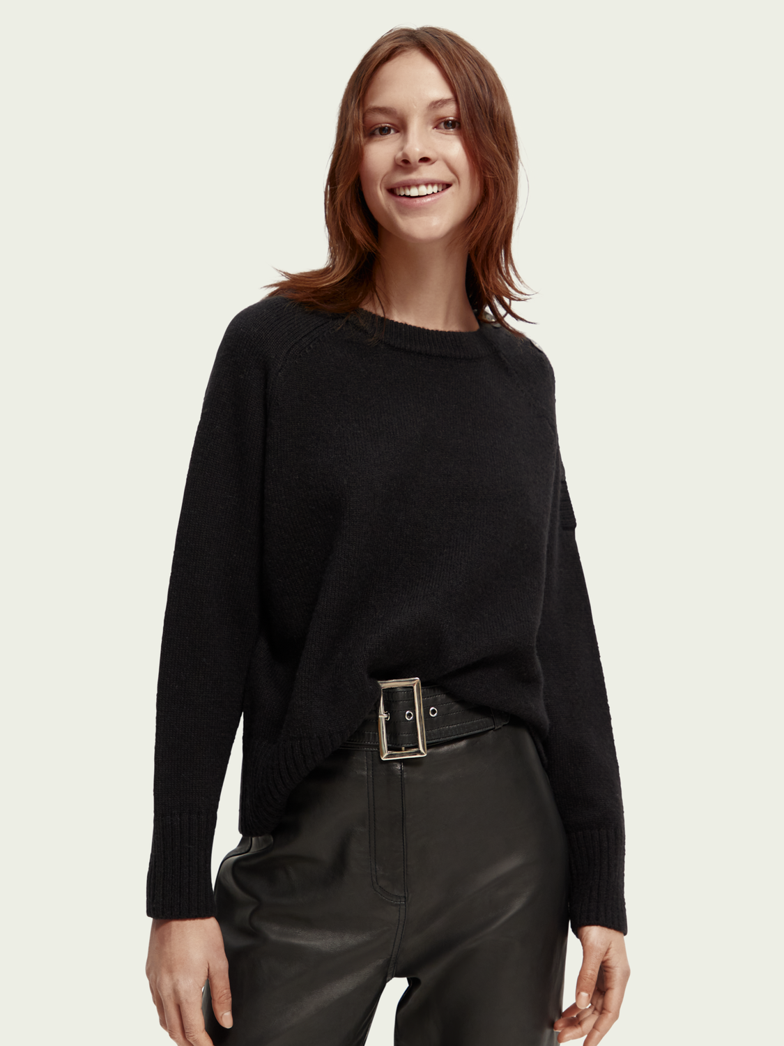 Relaxed Fit Button-Detailed Sweater | scotch & soda outlet