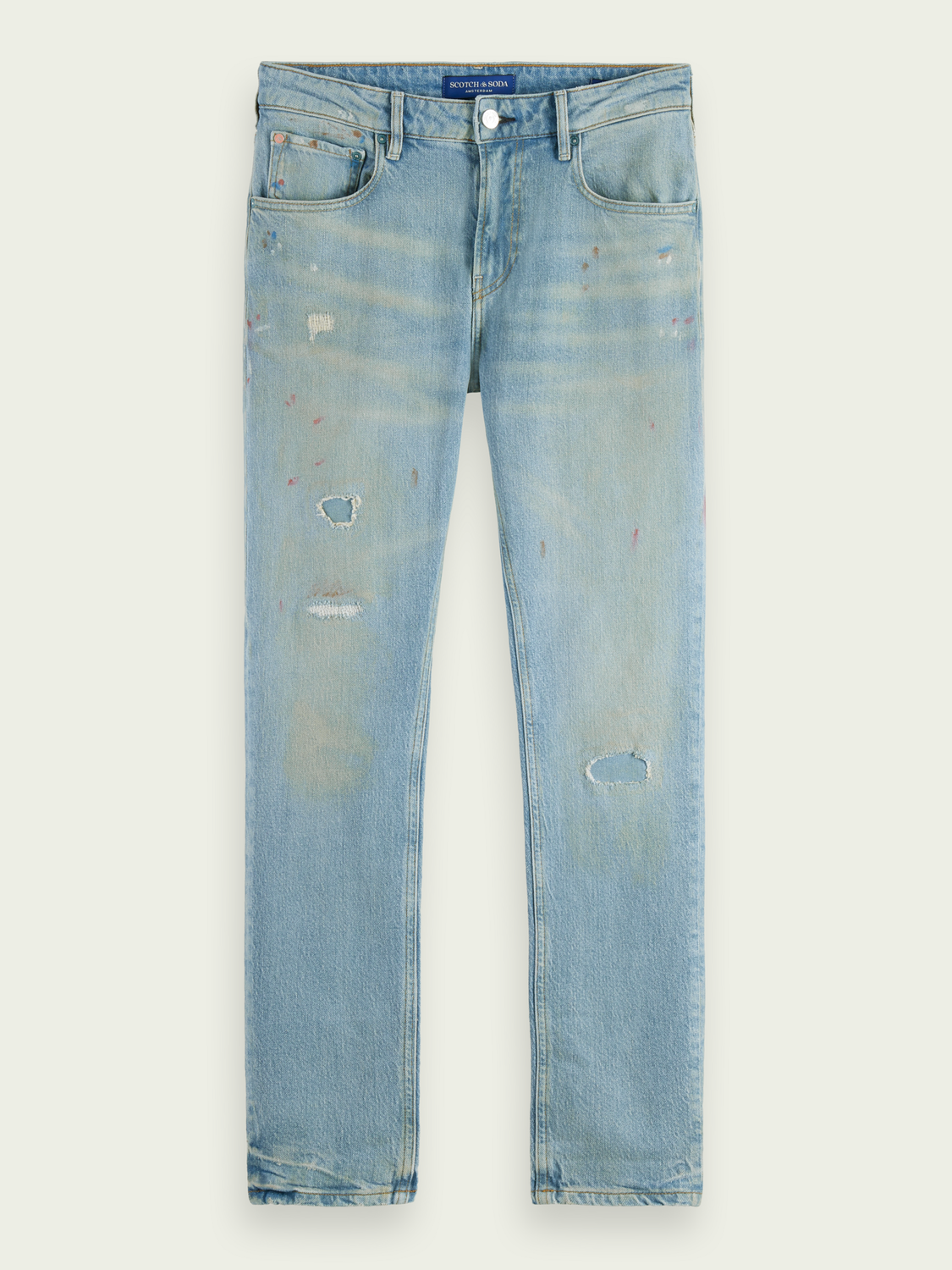 The Skim Super-Slim Fit Jeans - Blauw Moons | Scotch And Soda Outlet