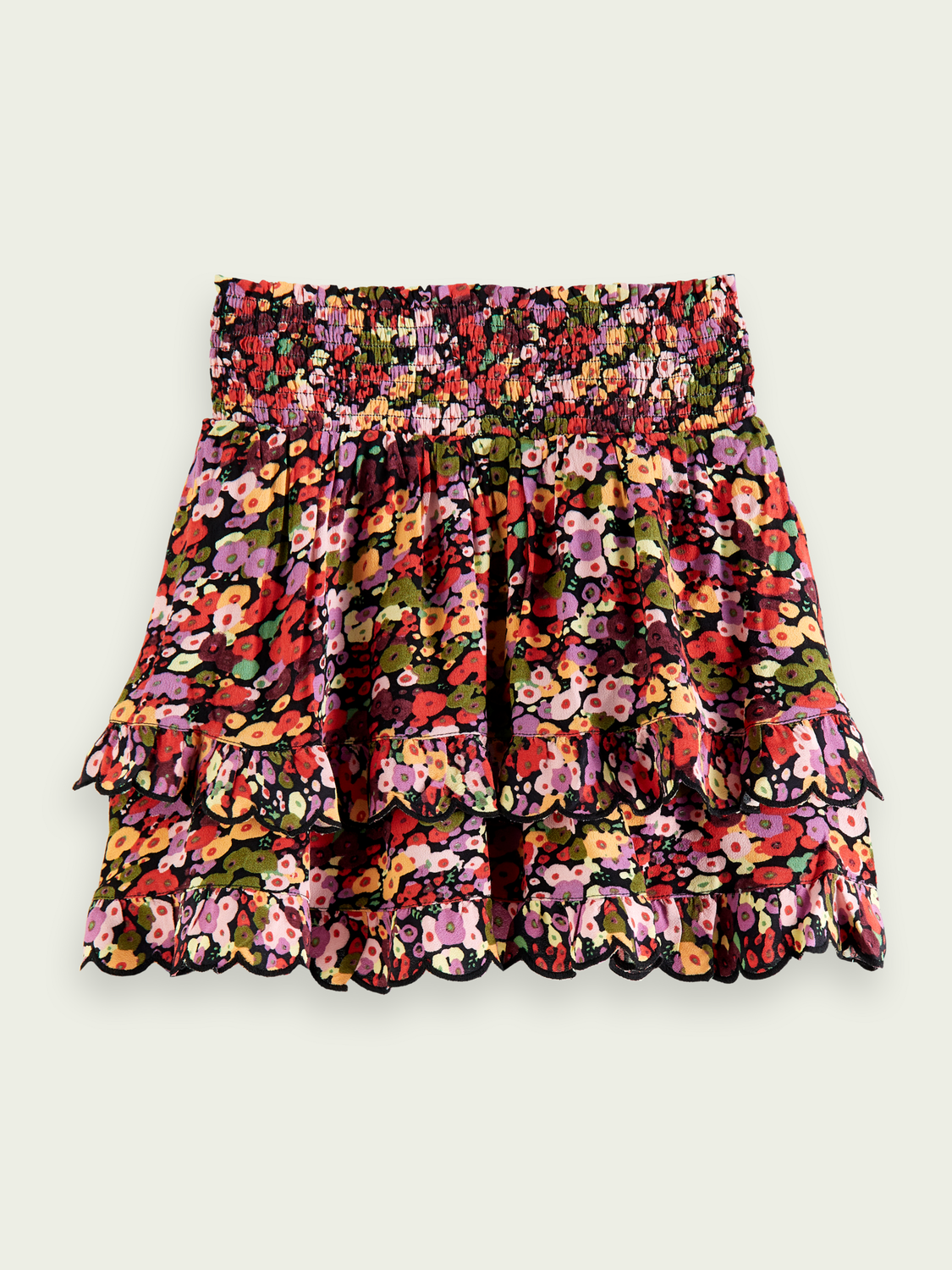 Scotch Soda Outlet | Printed Smock Detailed Mini Skirt