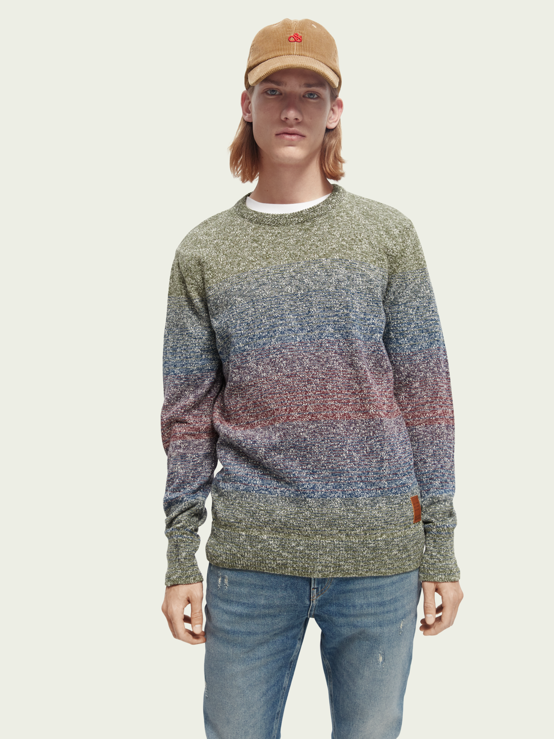 Striped Melange Sweater | Scotch And Soda Outlet