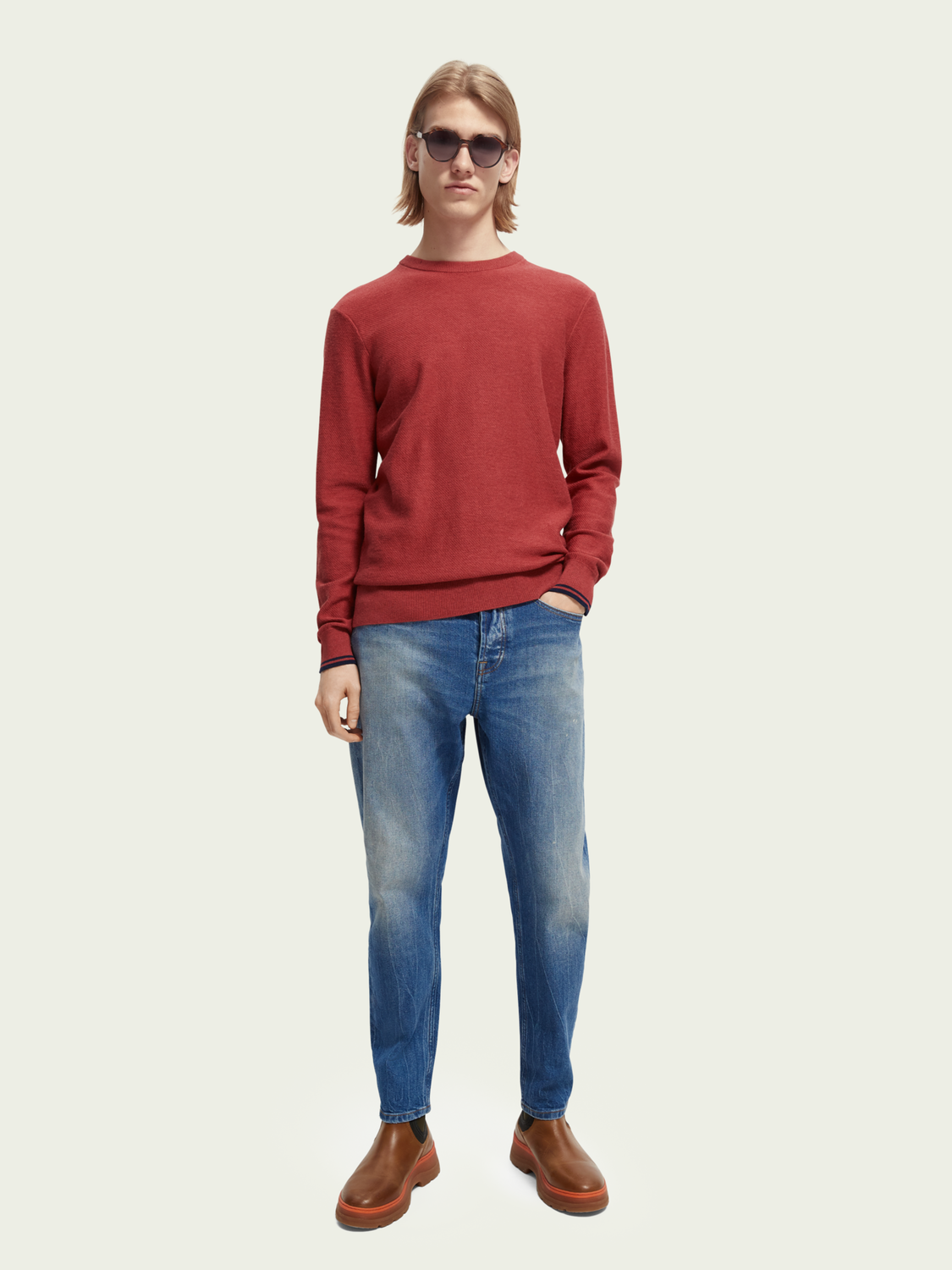 Structured Crewneck Sweater | Scotch And Soda Outlet