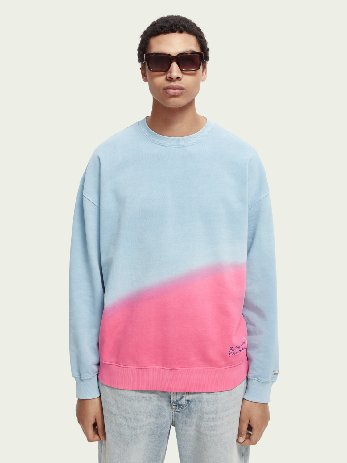 Tie-Dye Crewneck Organic Cotton Sweatshirt | Scotch And Soda Outlet
