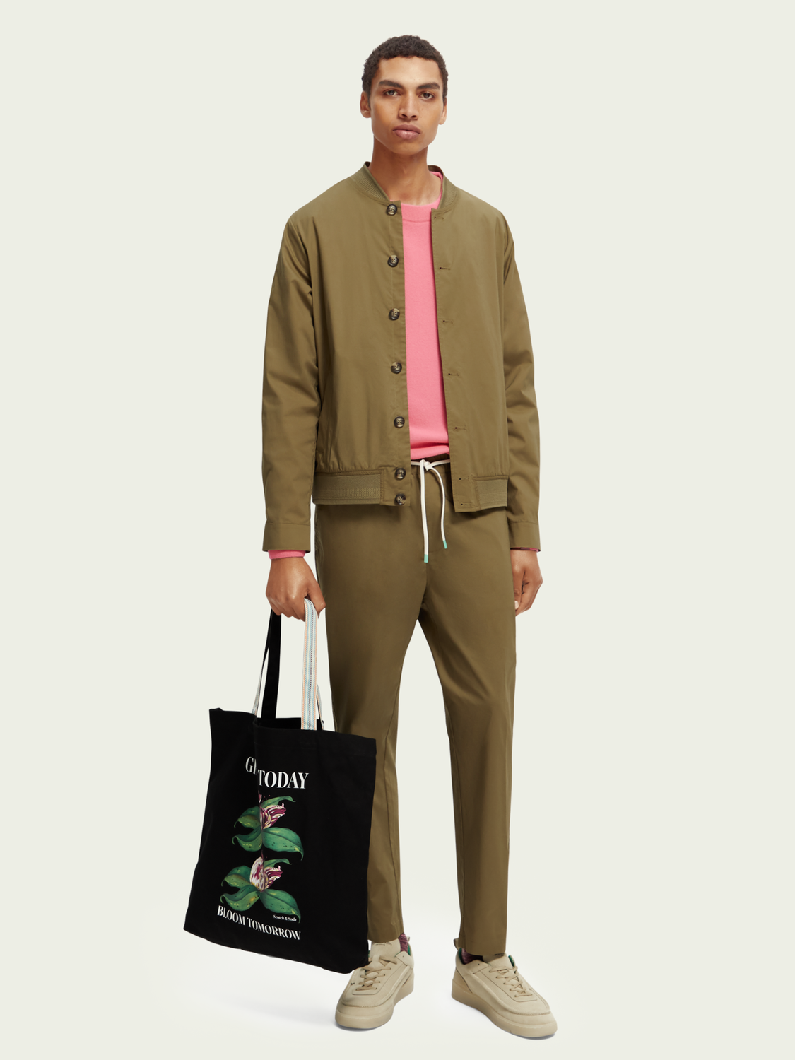 Lightweight Organic Cotton Poplin Blouson | Scotch And Soda Outlet