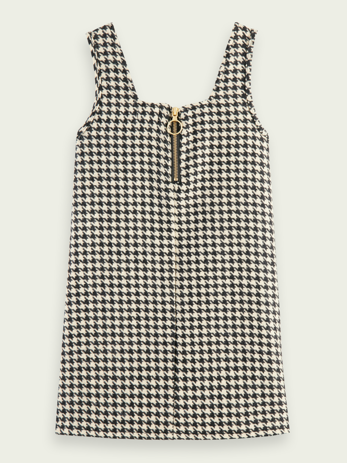 Scotch Soda Outlet | Yarn-Dyed Wool-Blended Houndstooth Mini Dress