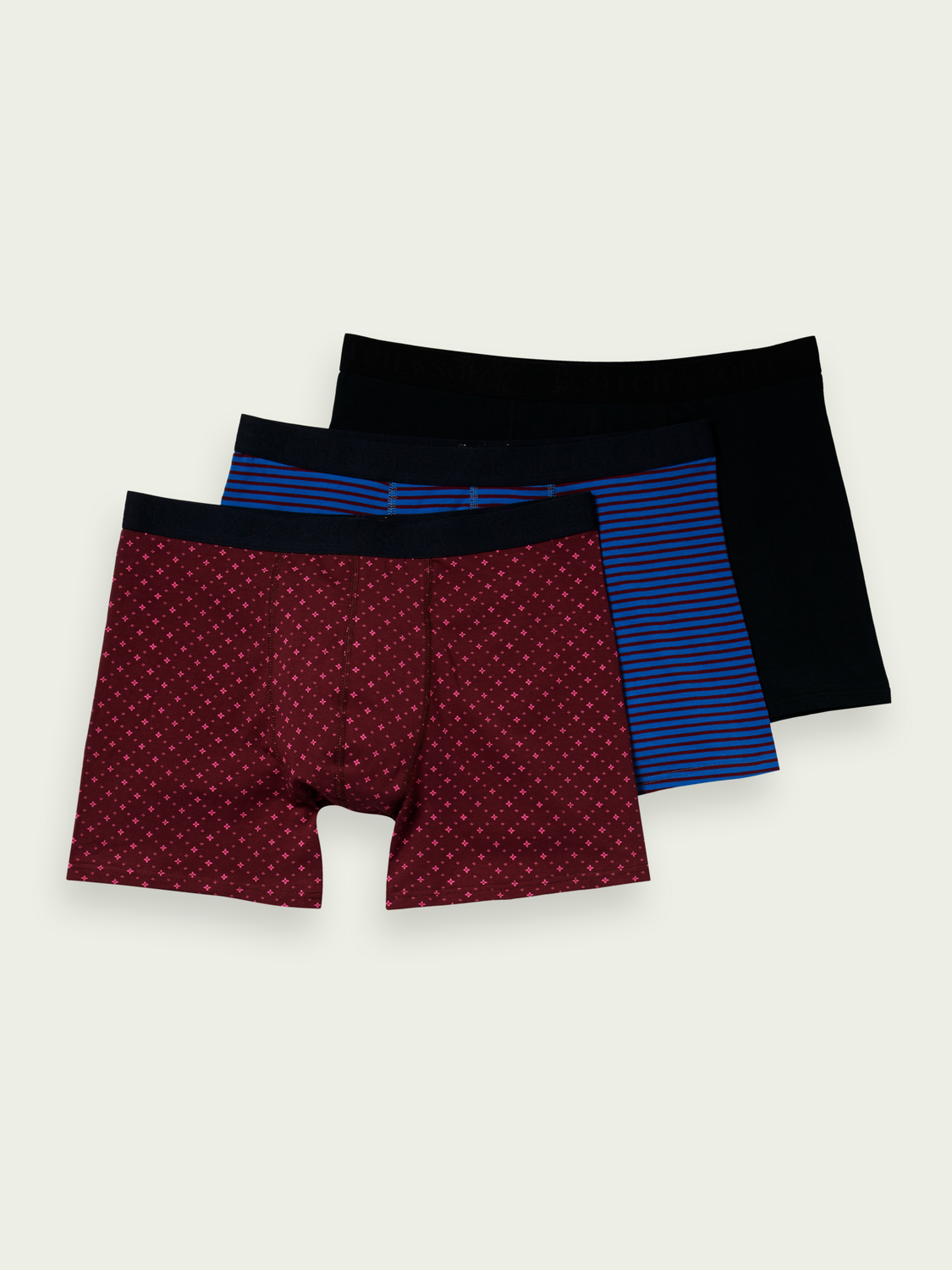 3-Pack Classic Stretch- Jersey Boxer Shorts | Scotch And Soda Outlet
