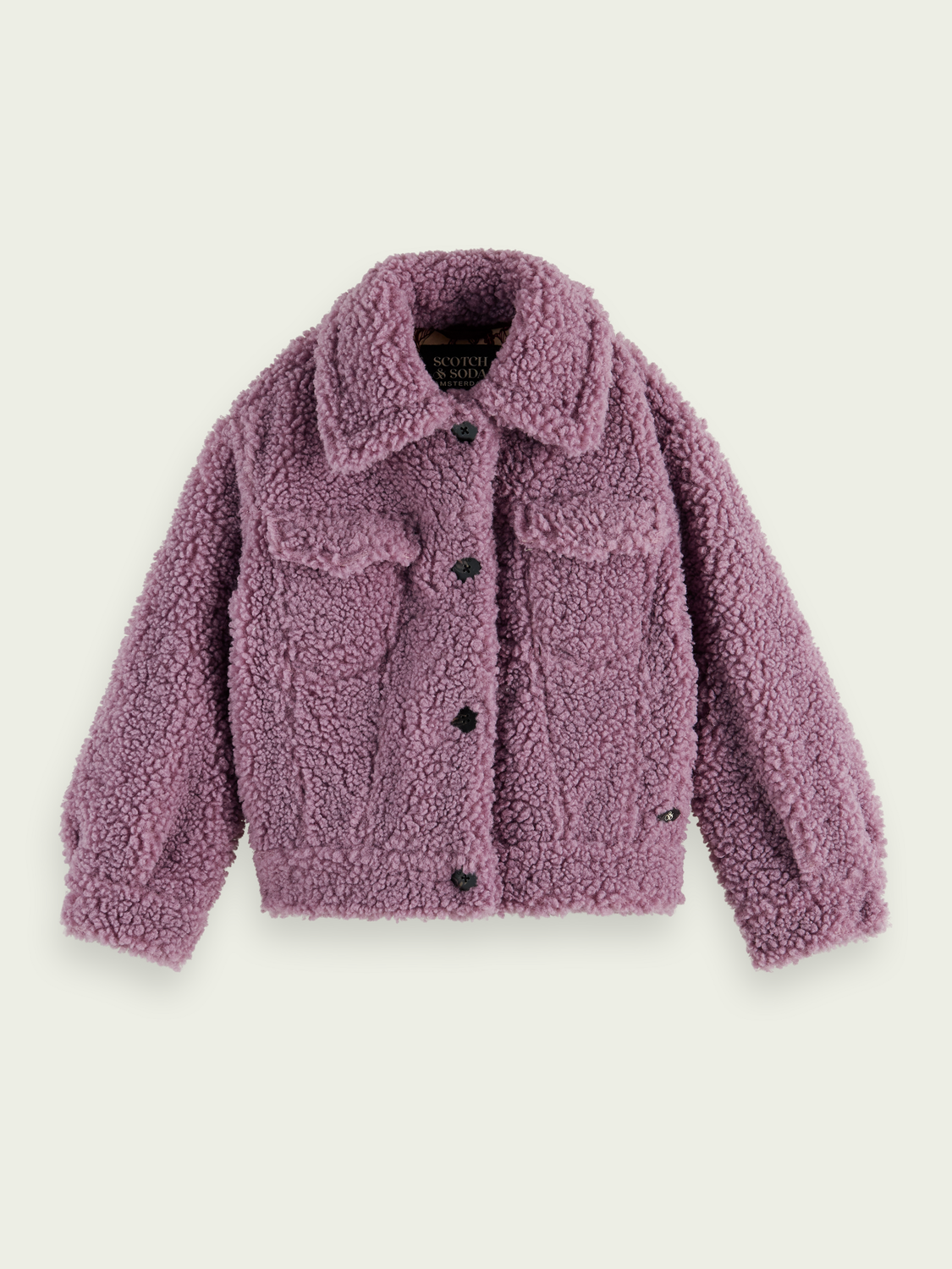 Boxy-Fit Teddy Trucker Jacket