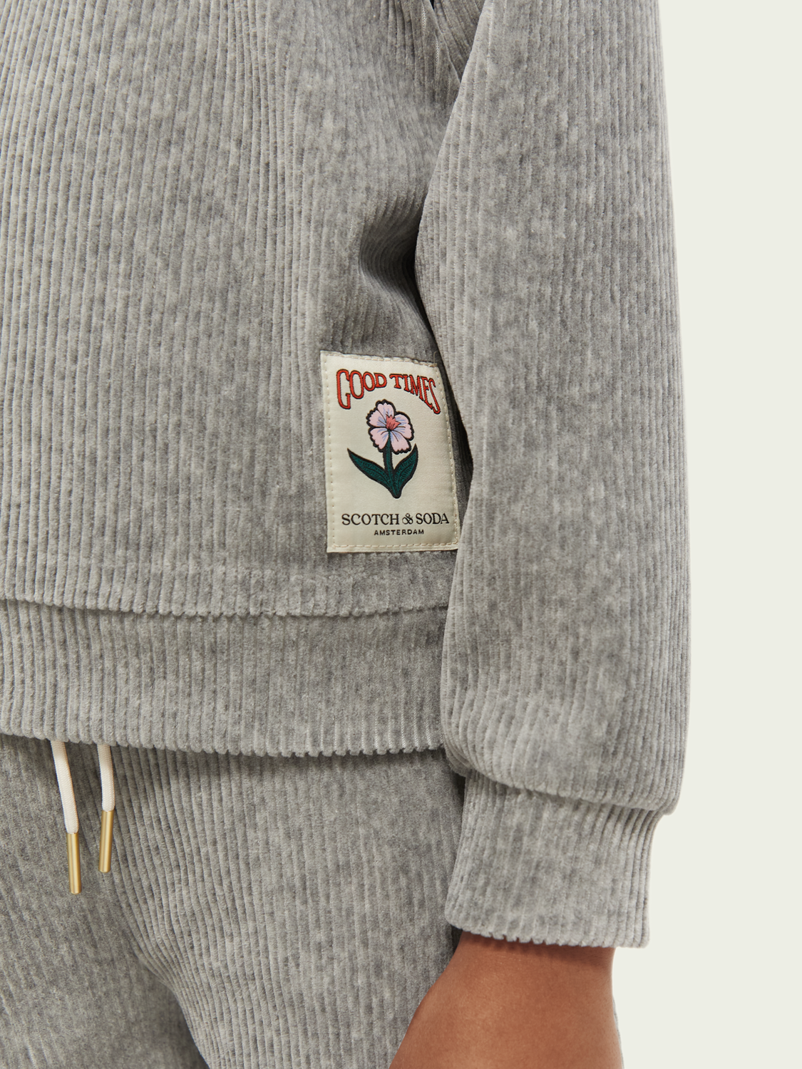 Scotch Soda Outlet | Relaxed Fit Corduroy Balloon Sleeve Sweatshirt