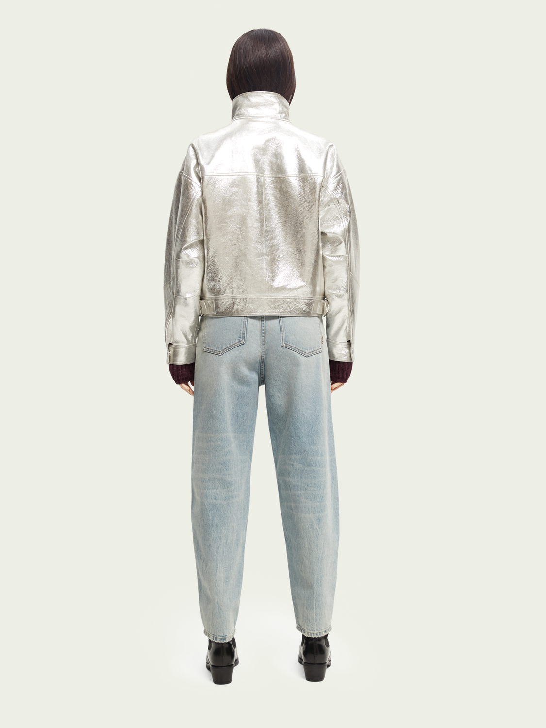 Metallic Leather Jacket | scotch & soda outlet