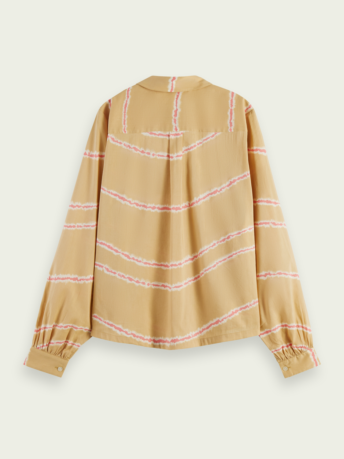 Printed Balloon-Sleeve Shirt