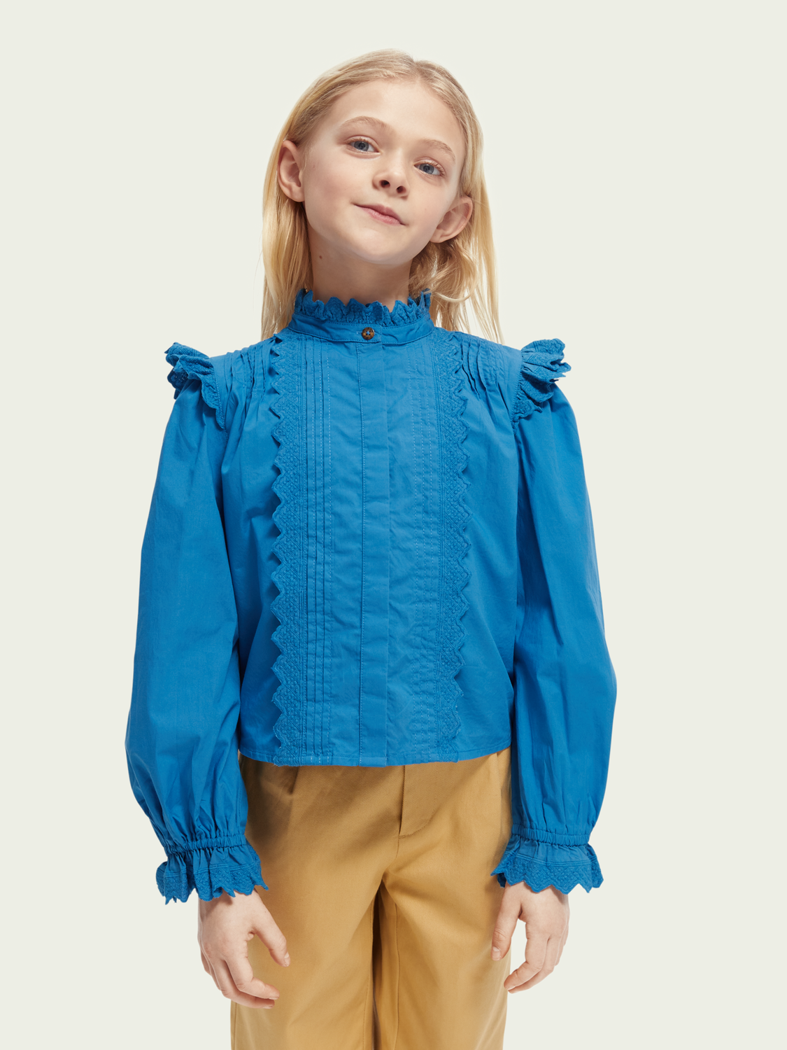 Organic Boxy-Fit Ruffled Shirt