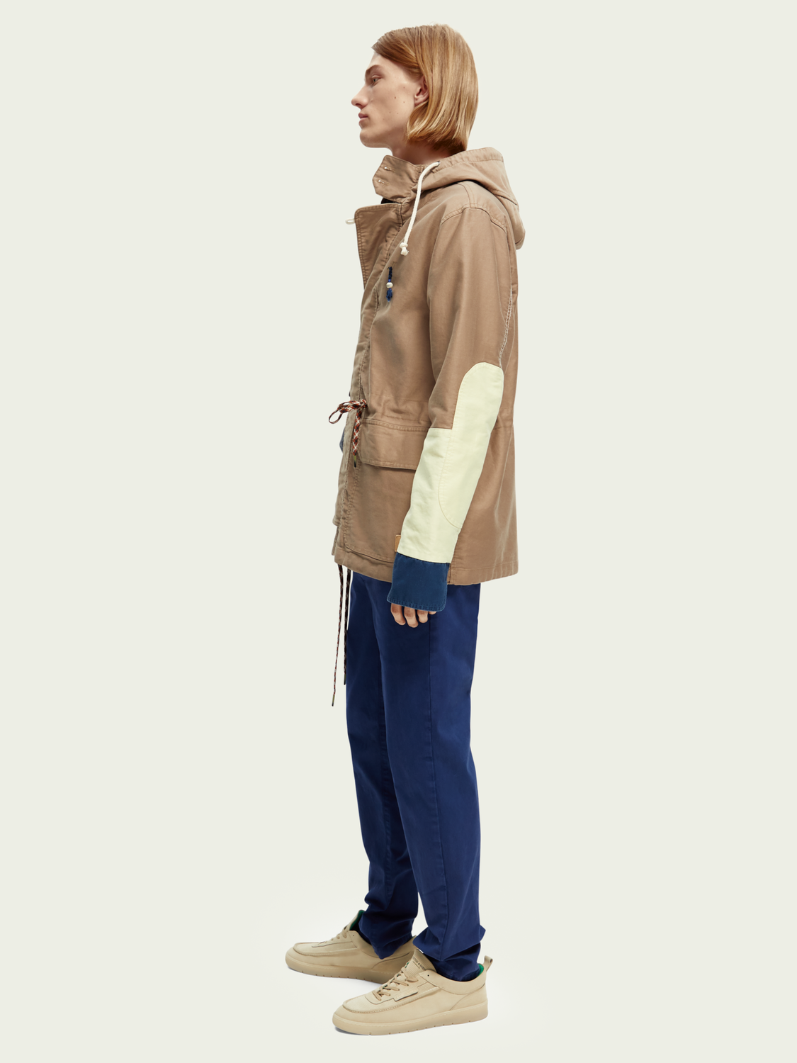 Colour-Block Organic Cotton Parka | Scotch And Soda Outlet