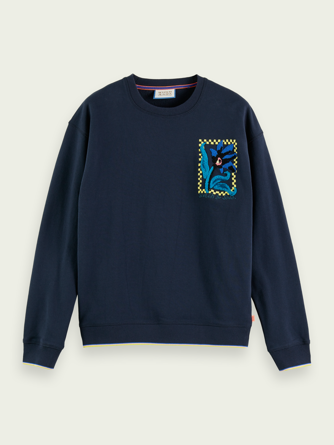 Loose Fit Organic Floral Artwork Sweatshirt | Scotch And Soda Outlet