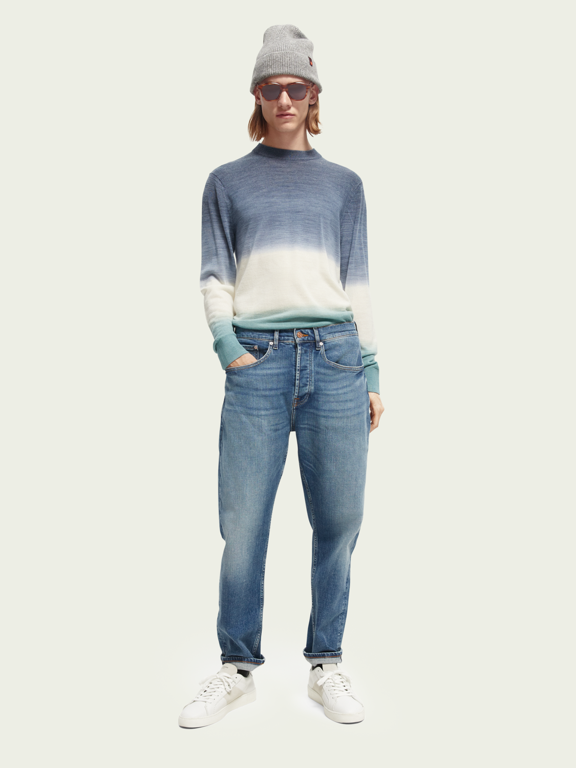 Lightweight Wool-Blended Tie-Dye Crewneck Sweater | Scotch And Soda Outlet