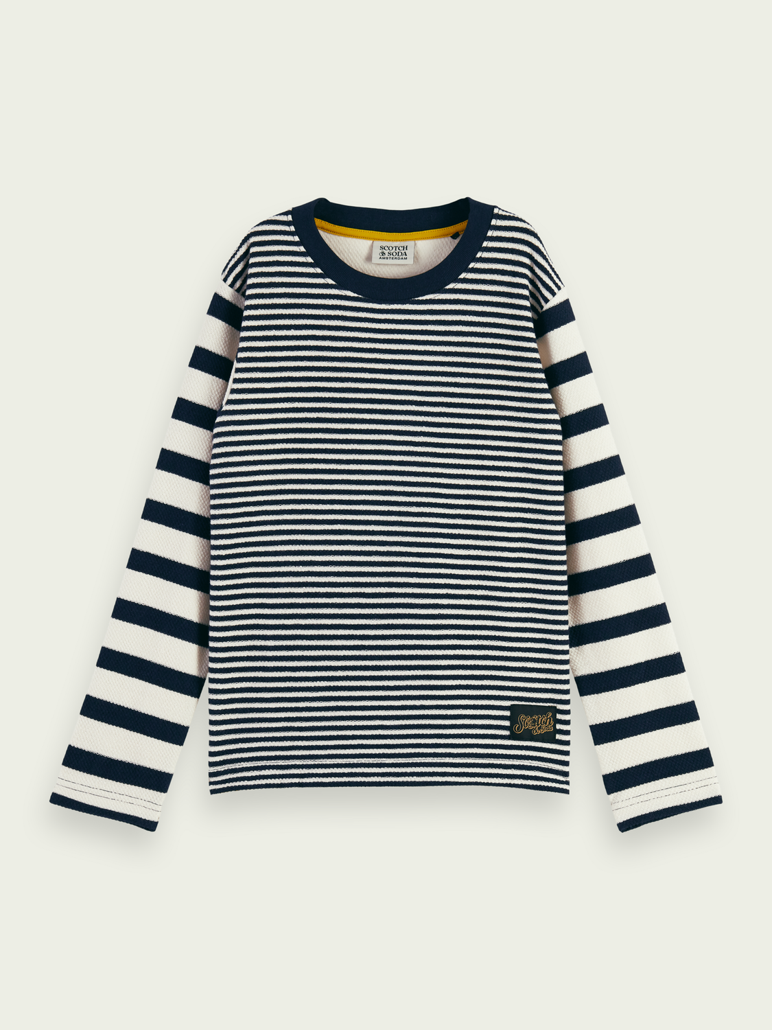 Yarn-Dyed Organic Cotton Long-Sleeved T-Shirt