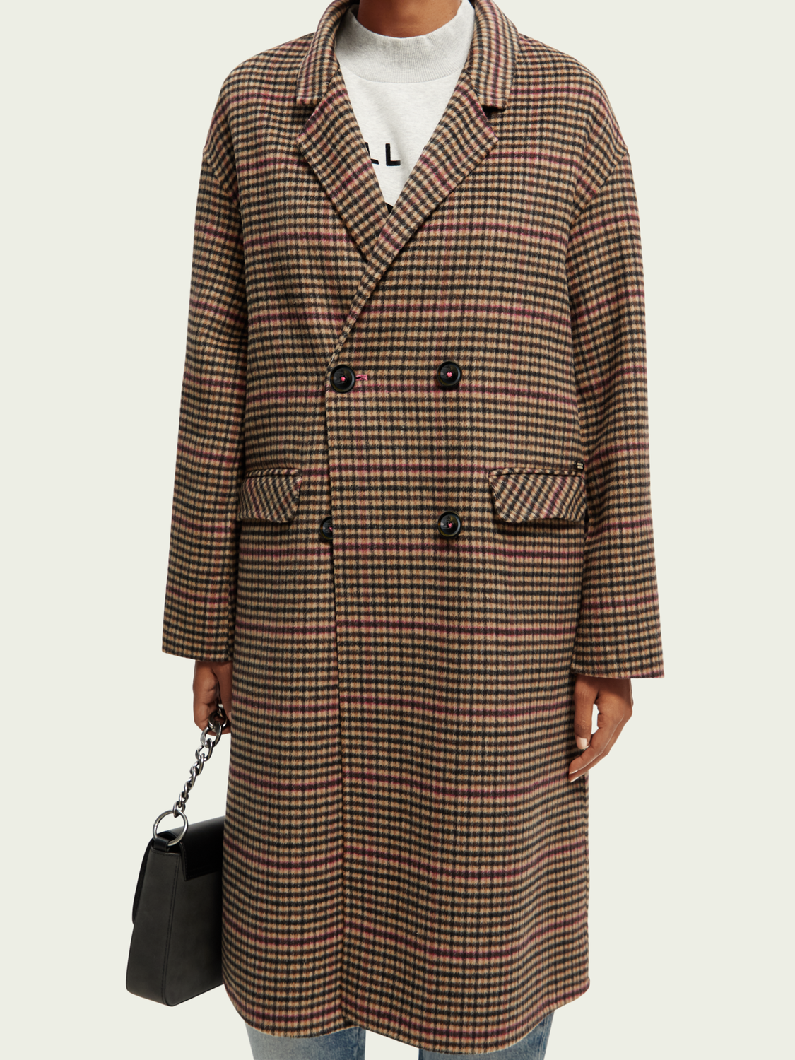 Double-Breasted Wool-Blended Coat | scotch & soda outlet