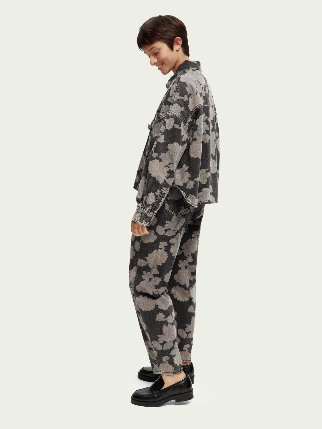 Allover Printed Floral Denim Overshirt | scotch & soda outlet