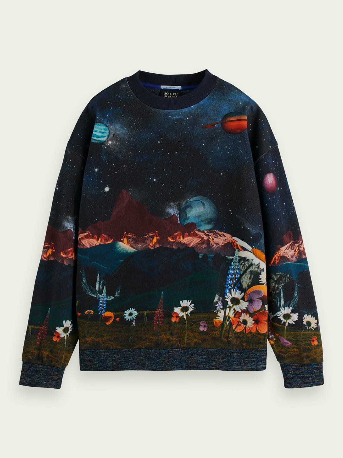 Printed Organic Cotton Felpa Sweatshirt | Scotch And Soda Outlet