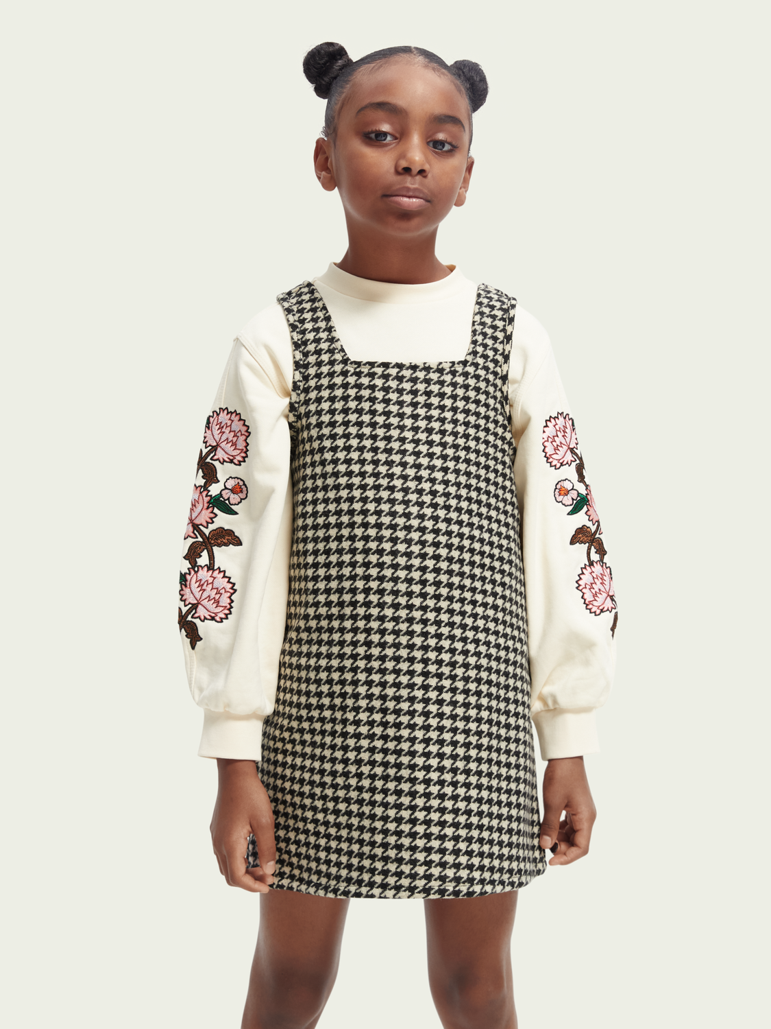Scotch Soda Outlet | Yarn-Dyed Wool-Blended Houndstooth Mini Dress
