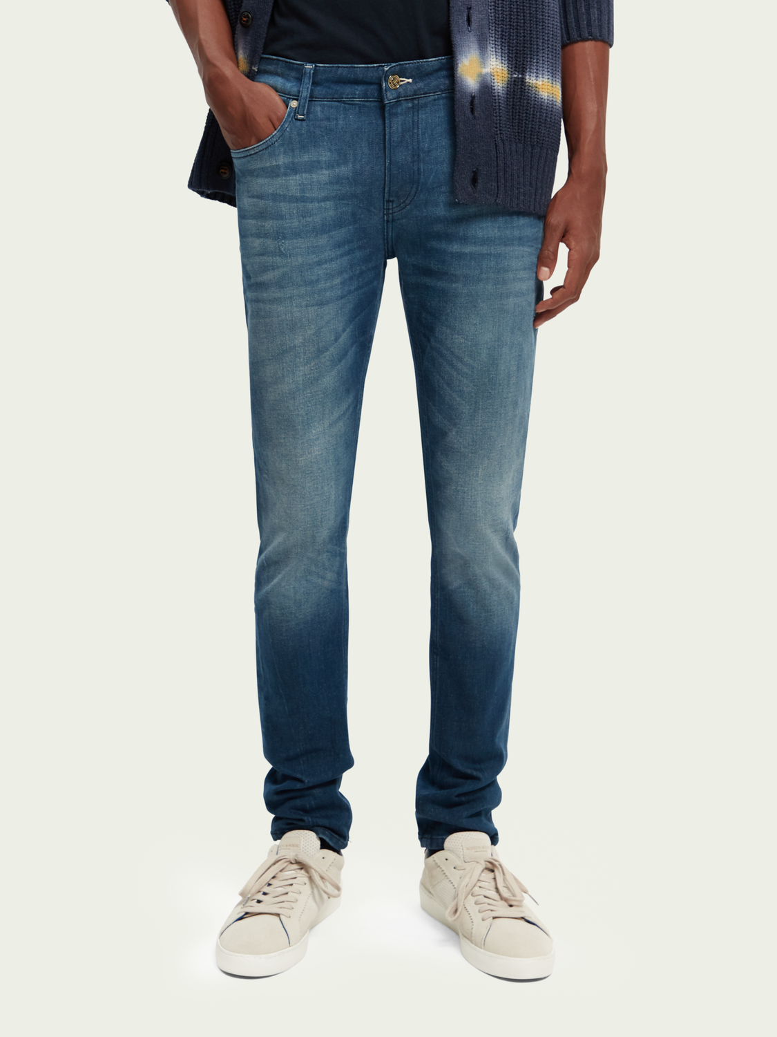 The Skim Super-Slim Fit Jeans - Science Blue | Scotch And Soda Outlet