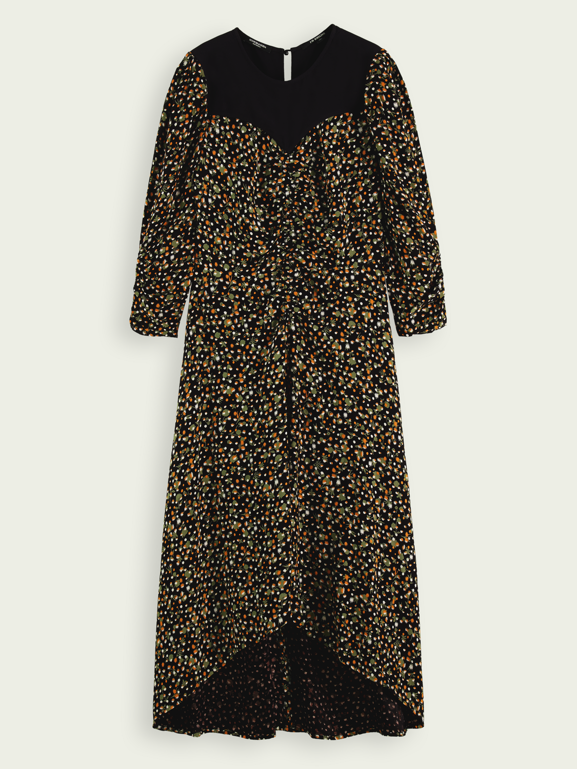 Dress With Gathers And Hi Low Hem | scotch & soda outlet