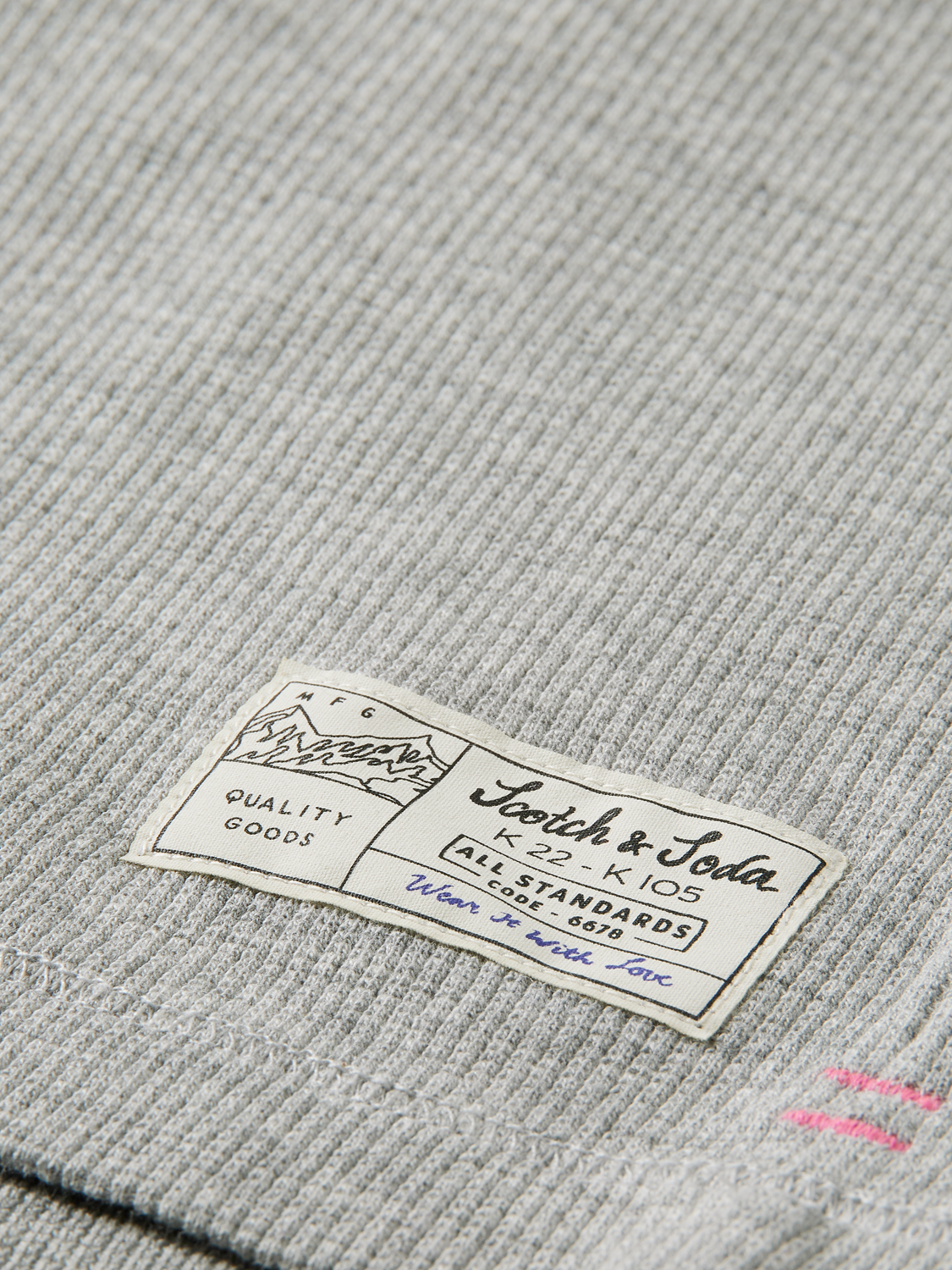 Structured Organic Cotton Waffle T-Shirt | Scotch And Soda Outlet