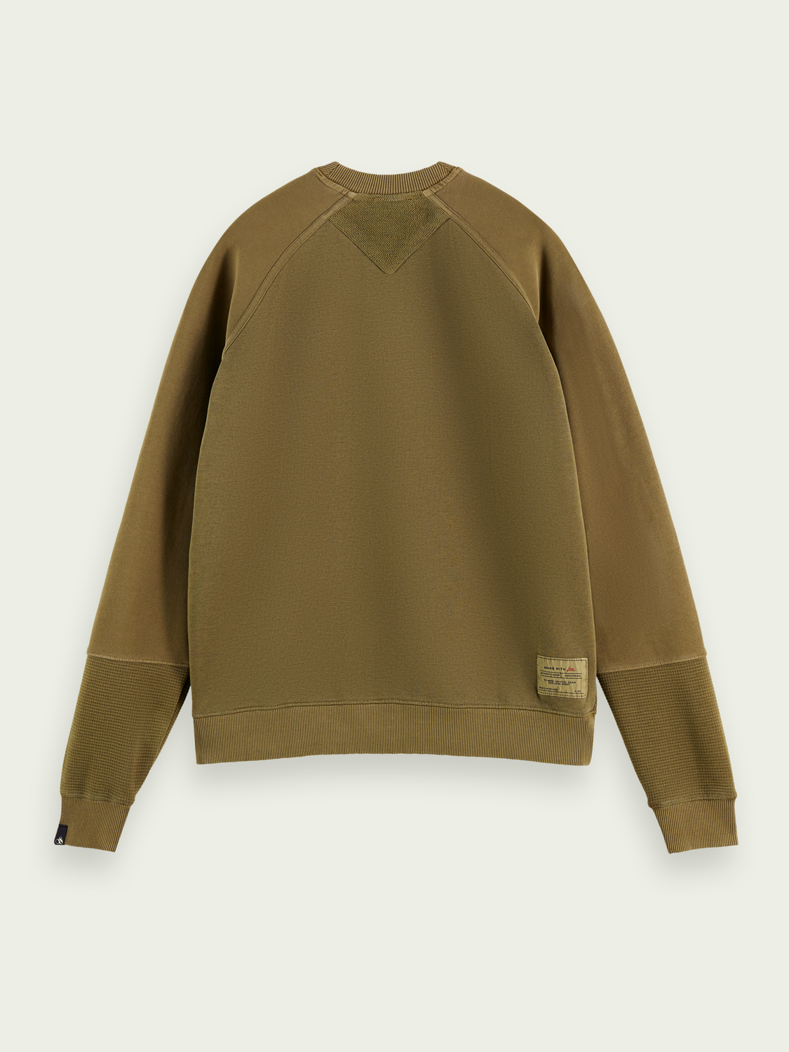 Panelled Organic Cotton Crewneck Sweatshirt | Scotch And Soda Outlet