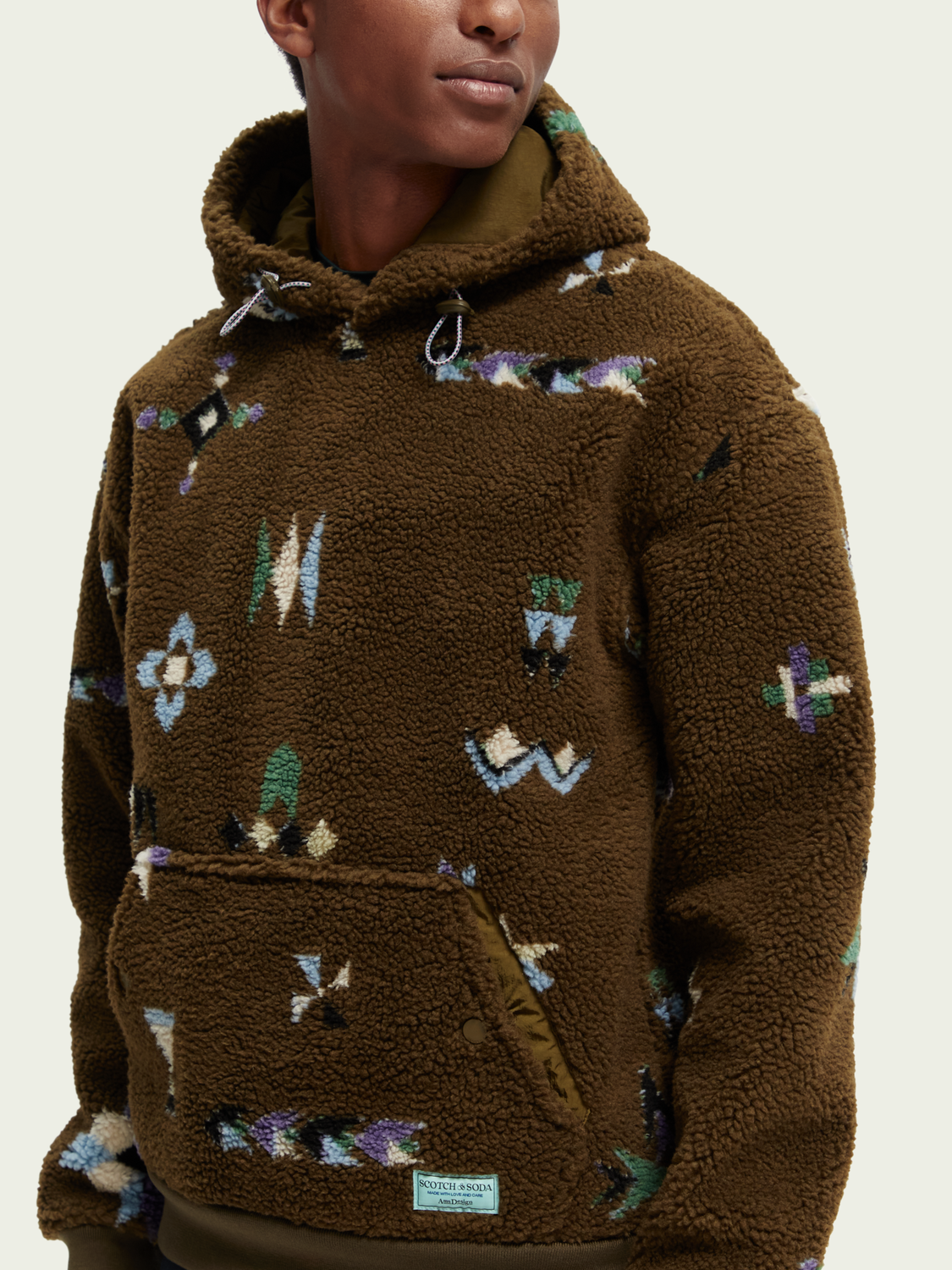 Printed Teddy Hoodie | Scotch And Soda Outlet