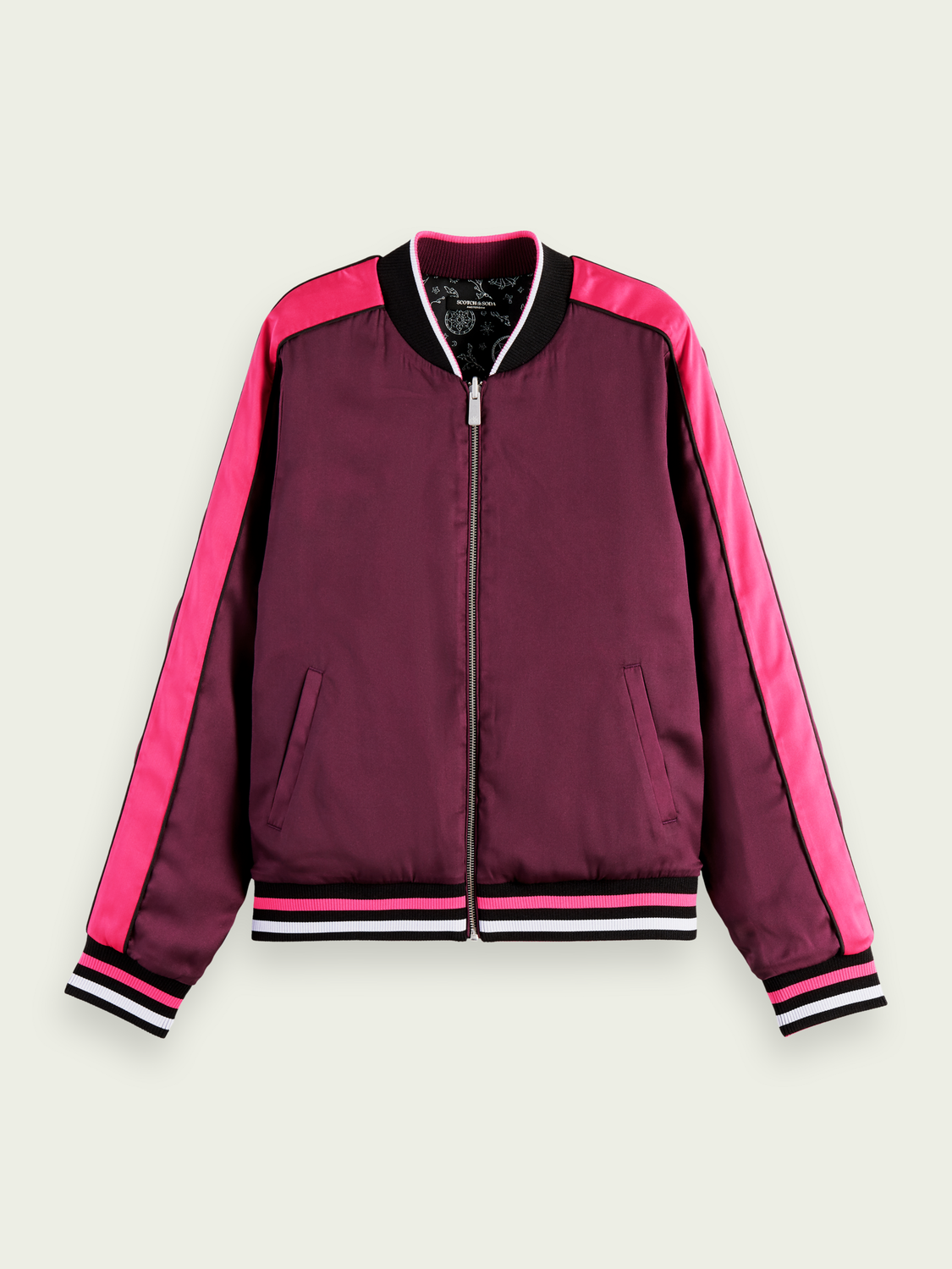 Printed Reversible Padded Bomber Jacket | scotch & soda outlet