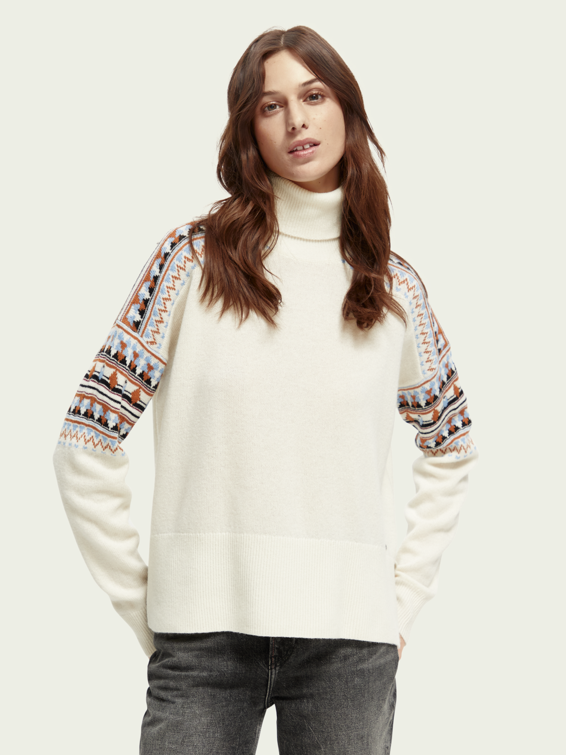 Fair Isle Turtleneck Sweater | scotch & soda outlet