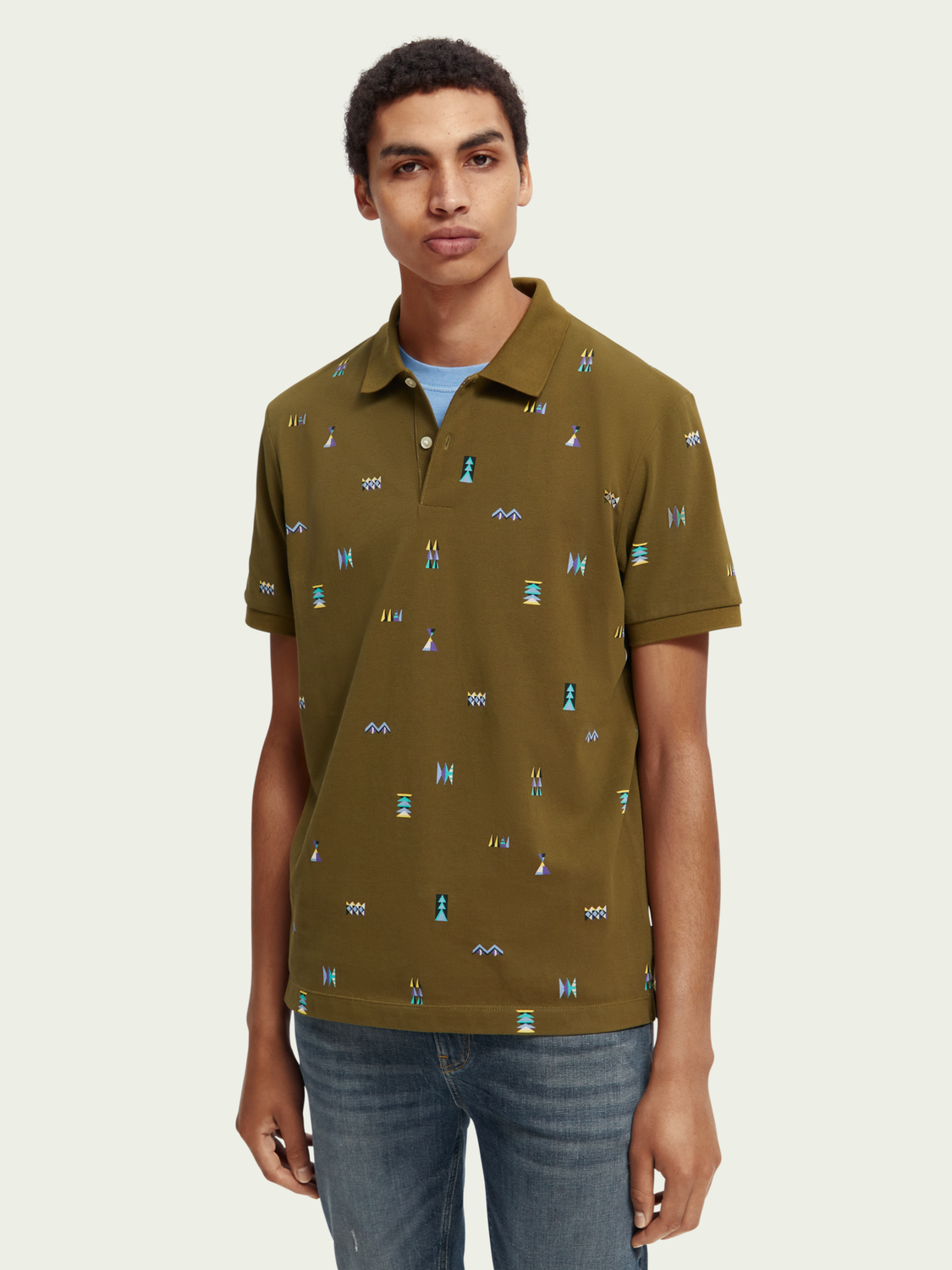 Printed Organic Pique Polo | Scotch And Soda Outlet