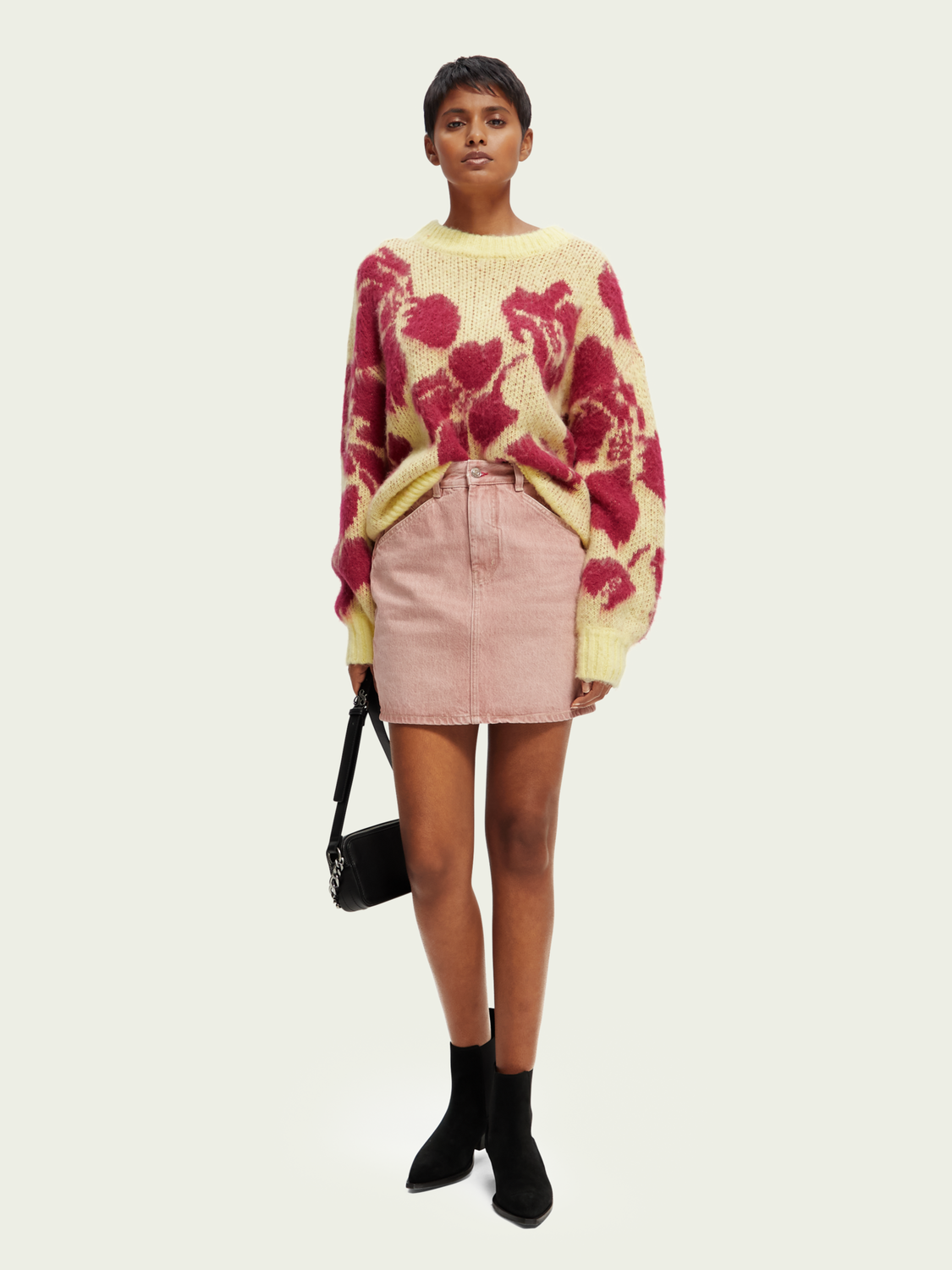Brushed Floral Sweater | scotch & soda outlet