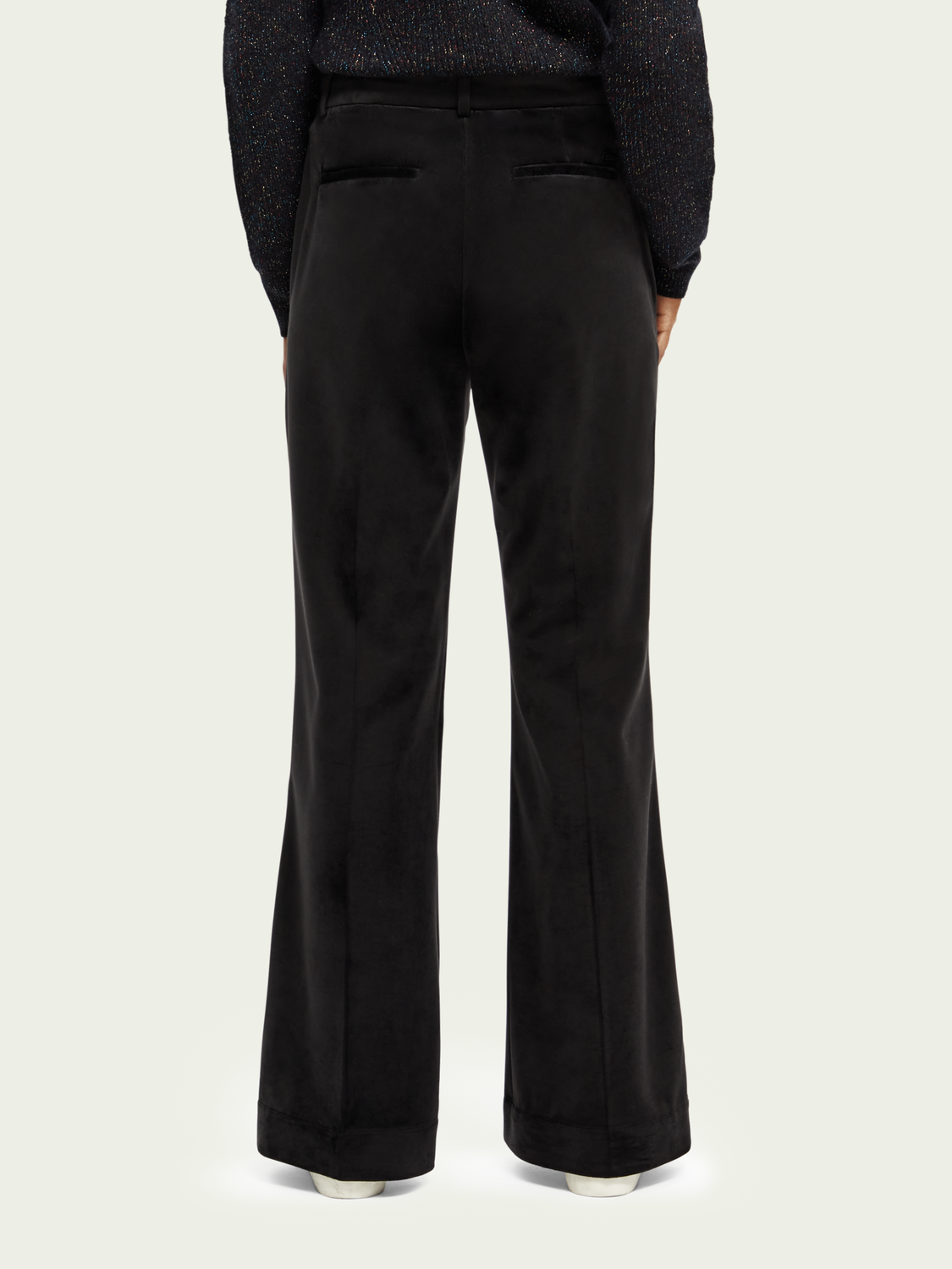 Velvet High-Rise Flared Trousers | scotch & soda outlet