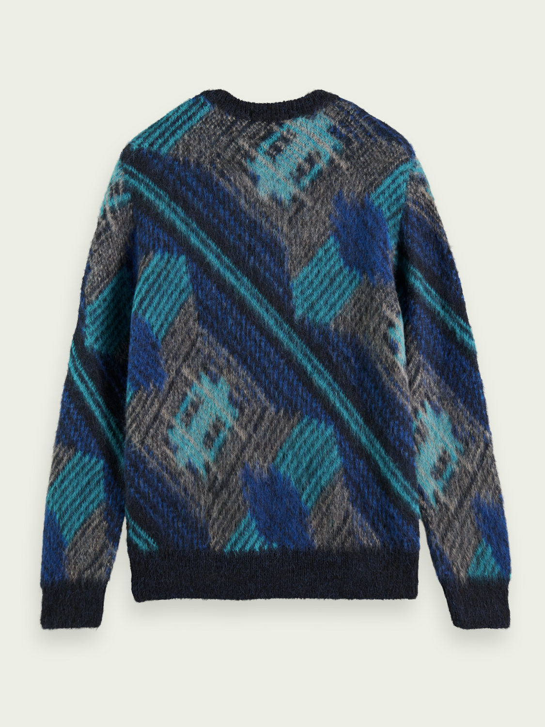 Multi-Coloured Panelled Jacquard Sweater | Scotch And Soda Outlet