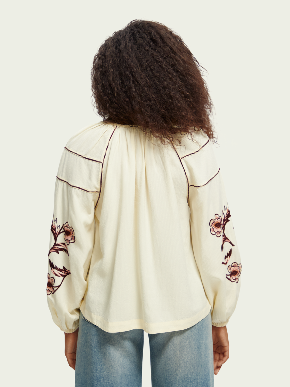 Embroidered Seersucker Shirt