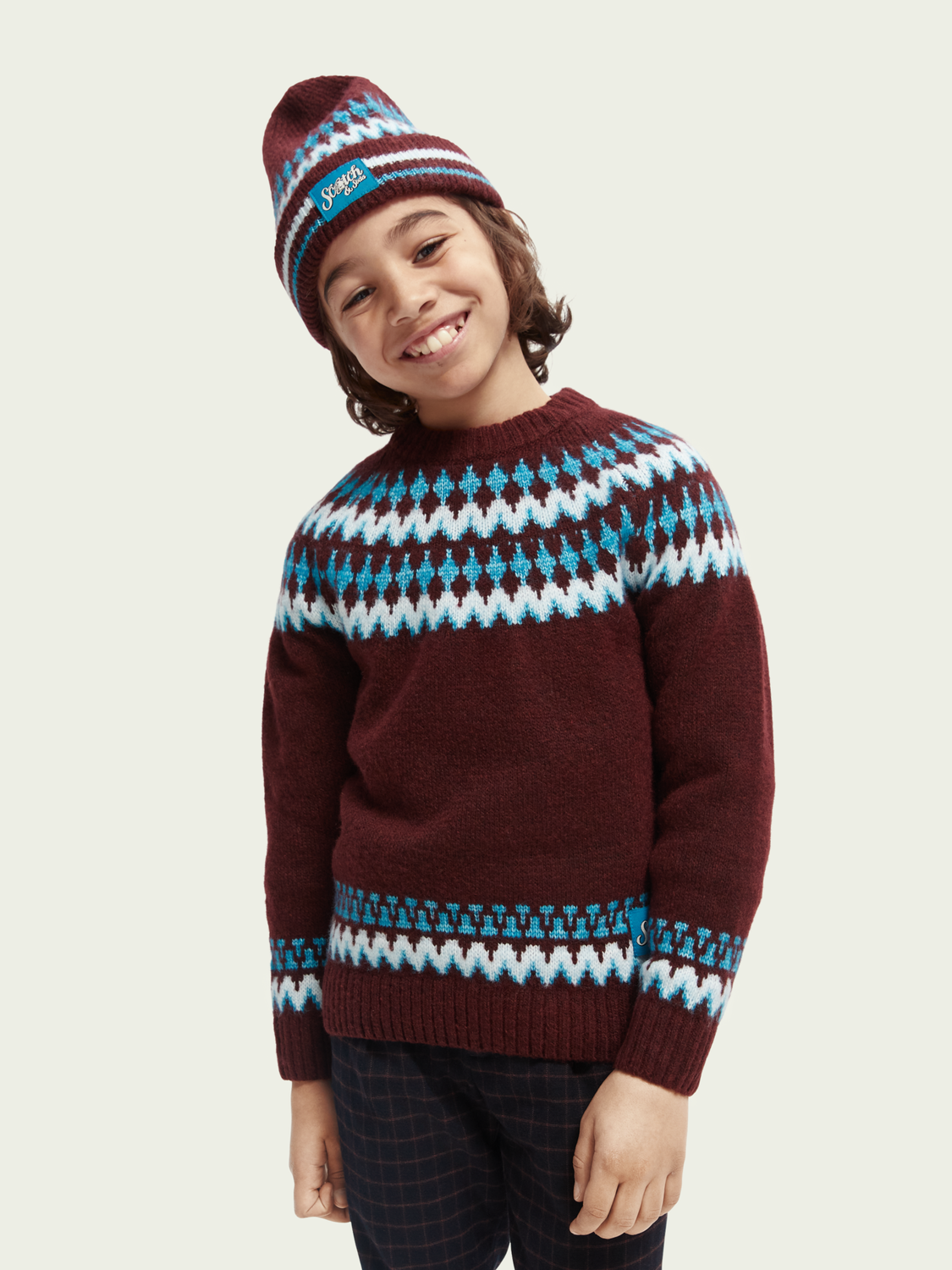 Intarsia Crewneck Sweater