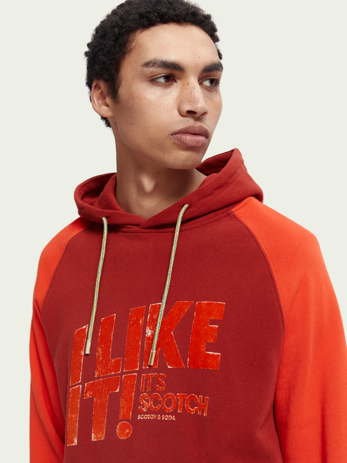 Graphic Raglan Sleeve Felpa Hoodie | Scotch And Soda Outlet