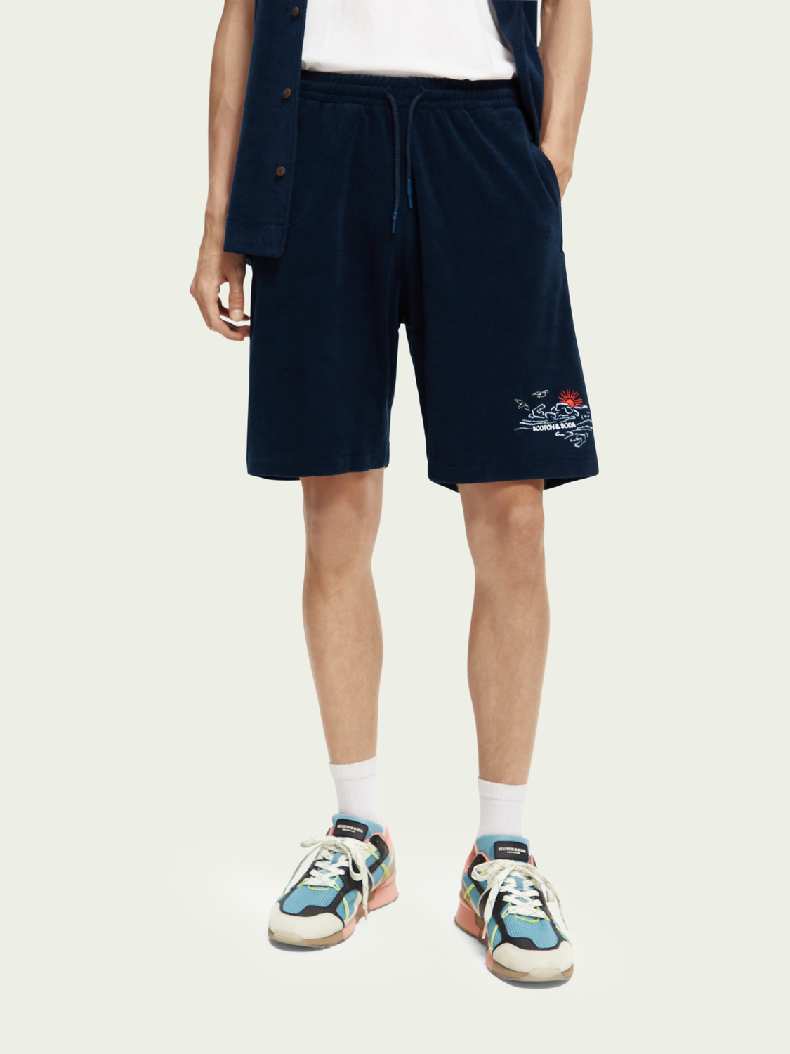 Organic Cotton Towelling Shorts | Scotch And Soda Outlet