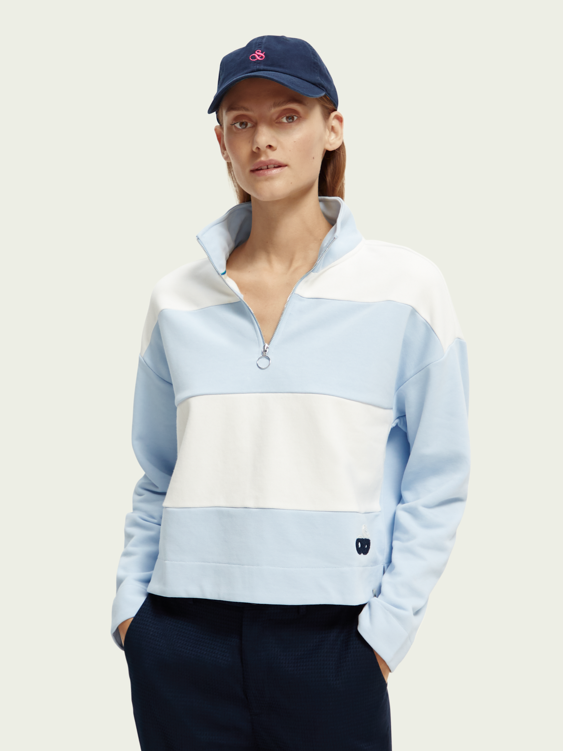 Rugby Cropped Sweater | scotch & soda outlet