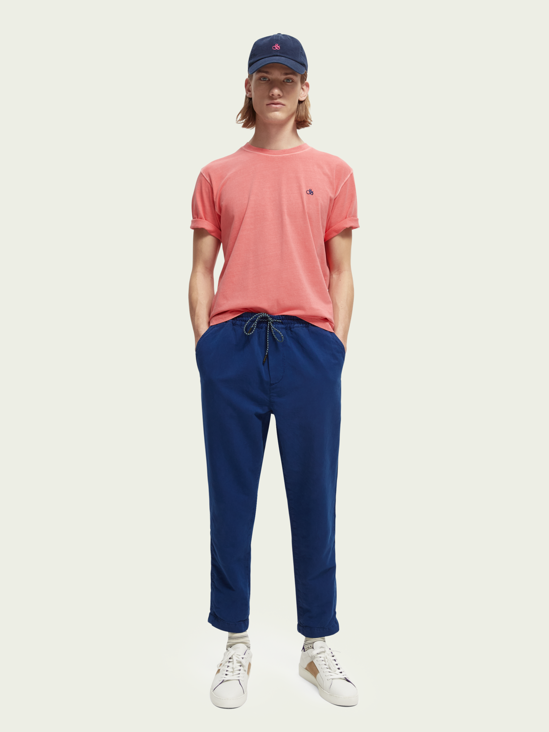 Fave Regular Tapered Fit Linen Blended Garment-Dyed Jogger | Scotch And Soda Outlet