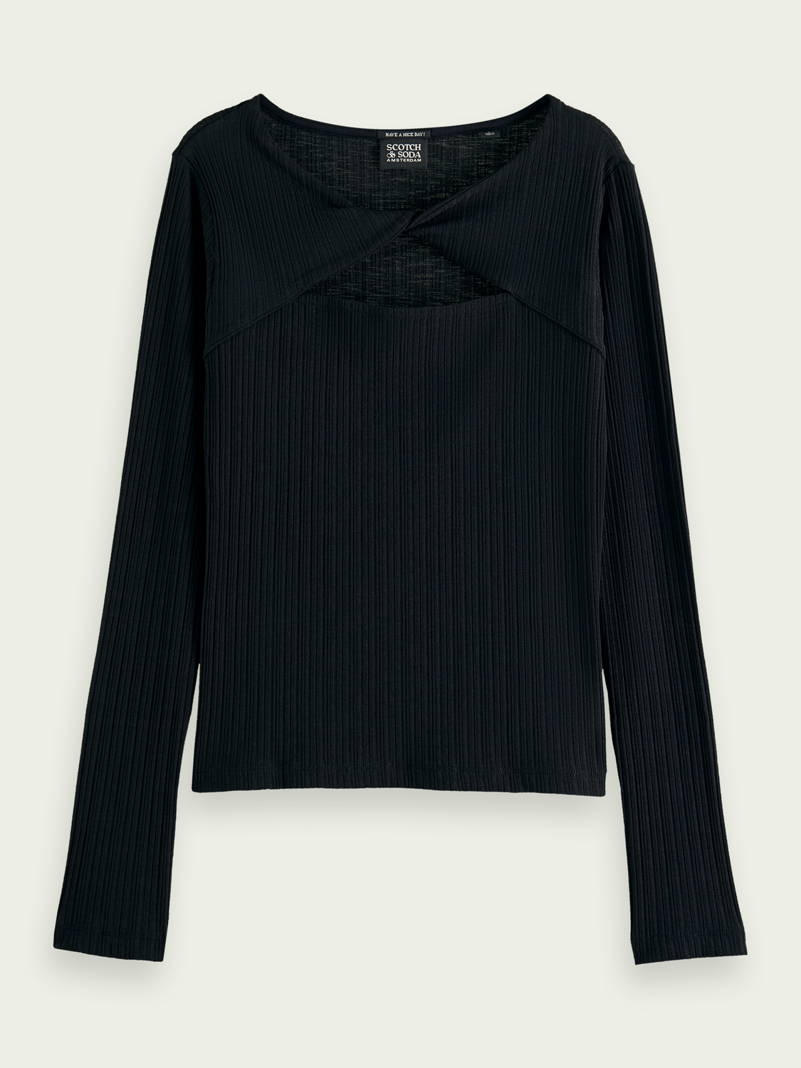 Twist Collar Slim-Fit Top | scotch & soda outlet