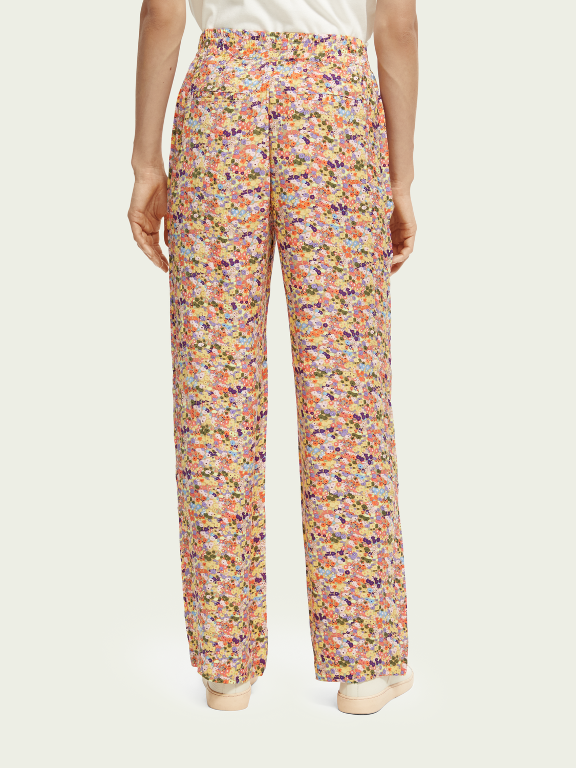 Gia Mid-Rise Wide-Leg Elasticated Trousers | scotch & soda outlet